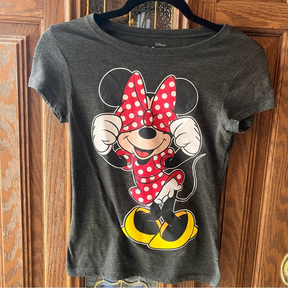 Disney Kids Minnie Mouse Gray T-Shirt size XL (14-16)‎